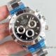 Perfect Replica Noob Factory Rolex Daytona 4130 Black Face Stainless Steel Bezel 40mm Men's Watch (2)_th.jpg